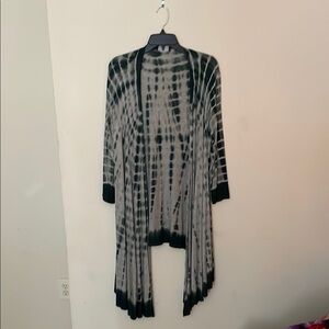 Fenn Wright Manson Black and Gray Tie-Dye Cardigan